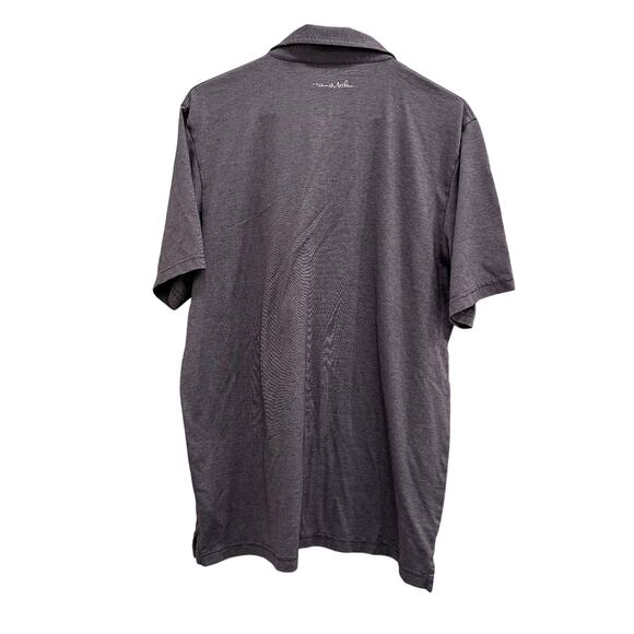 Travis Mathew Men's XL Purple Striped Polo Shirt Golf Performance Preppy Casual - Picture 2 of 6